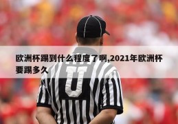 欧洲杯踢到什么程度了啊,2021年欧洲杯要踢多久